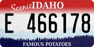 ID license plate E466178