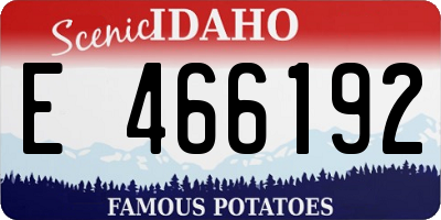 ID license plate E466192