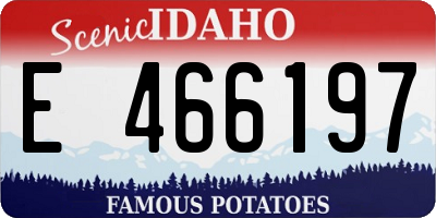 ID license plate E466197
