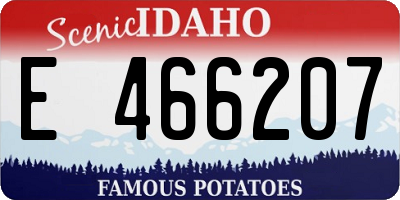 ID license plate E466207