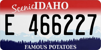 ID license plate E466227
