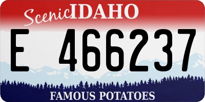 ID license plate E466237