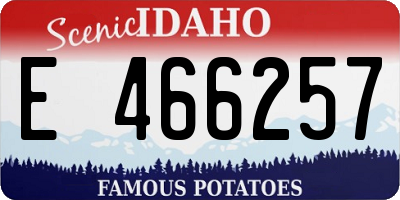 ID license plate E466257