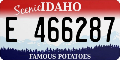 ID license plate E466287