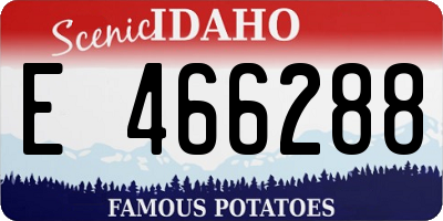 ID license plate E466288