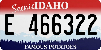 ID license plate E466322