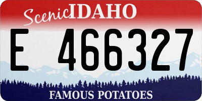 ID license plate E466327