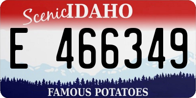 ID license plate E466349