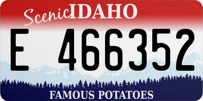 ID license plate E466352