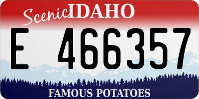 ID license plate E466357