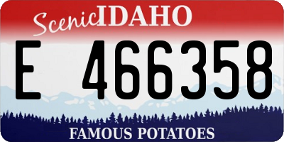 ID license plate E466358