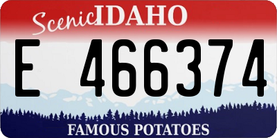 ID license plate E466374