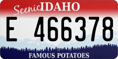 ID license plate E466378