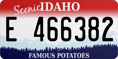 ID license plate E466382