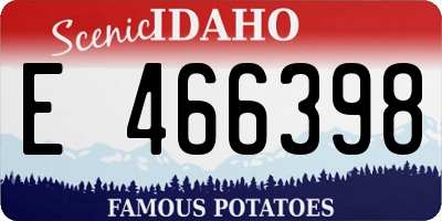 ID license plate E466398