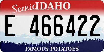 ID license plate E466422