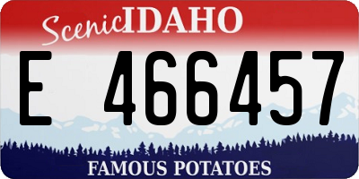 ID license plate E466457