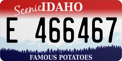 ID license plate E466467