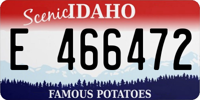 ID license plate E466472