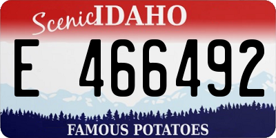 ID license plate E466492