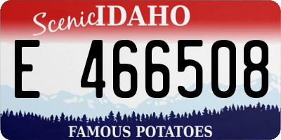ID license plate E466508
