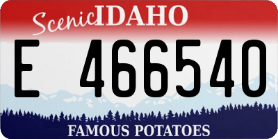ID license plate E466540