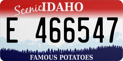 ID license plate E466547