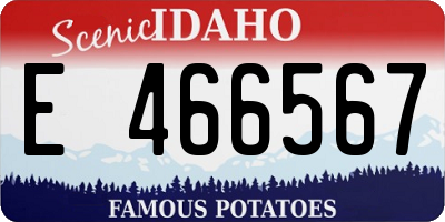 ID license plate E466567