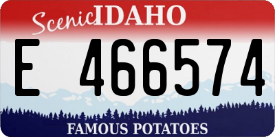 ID license plate E466574
