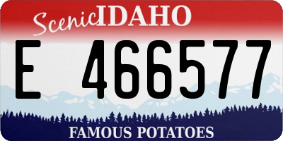 ID license plate E466577