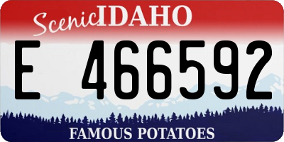 ID license plate E466592