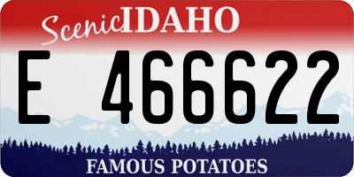 ID license plate E466622