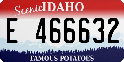 ID license plate E466632