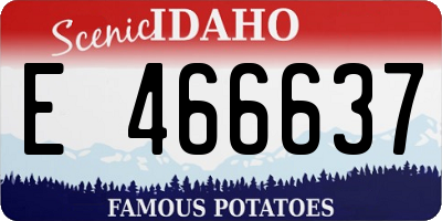 ID license plate E466637