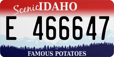 ID license plate E466647