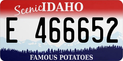 ID license plate E466652