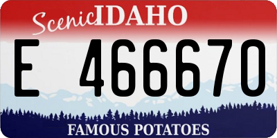 ID license plate E466670