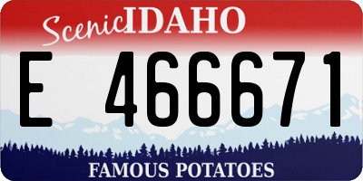 ID license plate E466671