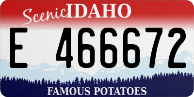 ID license plate E466672