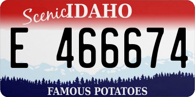 ID license plate E466674