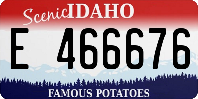 ID license plate E466676