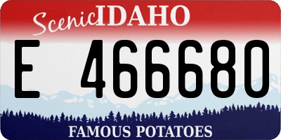 ID license plate E466680