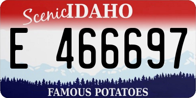 ID license plate E466697