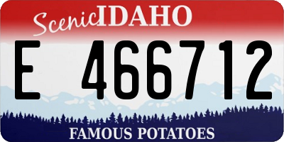 ID license plate E466712