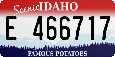 ID license plate E466717