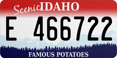 ID license plate E466722