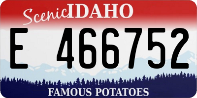 ID license plate E466752