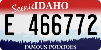 ID license plate E466772