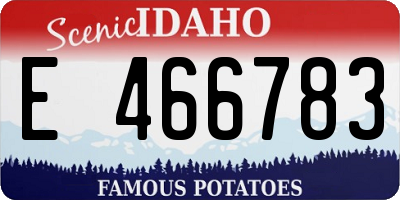 ID license plate E466783
