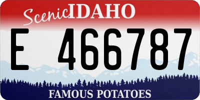 ID license plate E466787